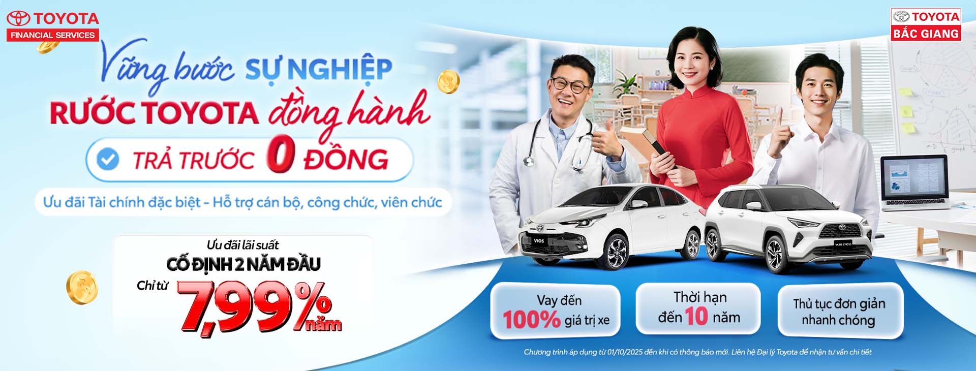 Với mong muốn đồng hành cùng Quý khách hàng trong hành trình nâng cao chất lượng cuộc sống, mở ra nhiều bước tiến mới, TFSVN giới thiệu chương trình vay đặc biệt Trả Trước 0 Đồng.