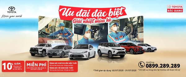 Khuyến Mãi Dịch Vụ Tháng 7 – Toyota Bắc Giang