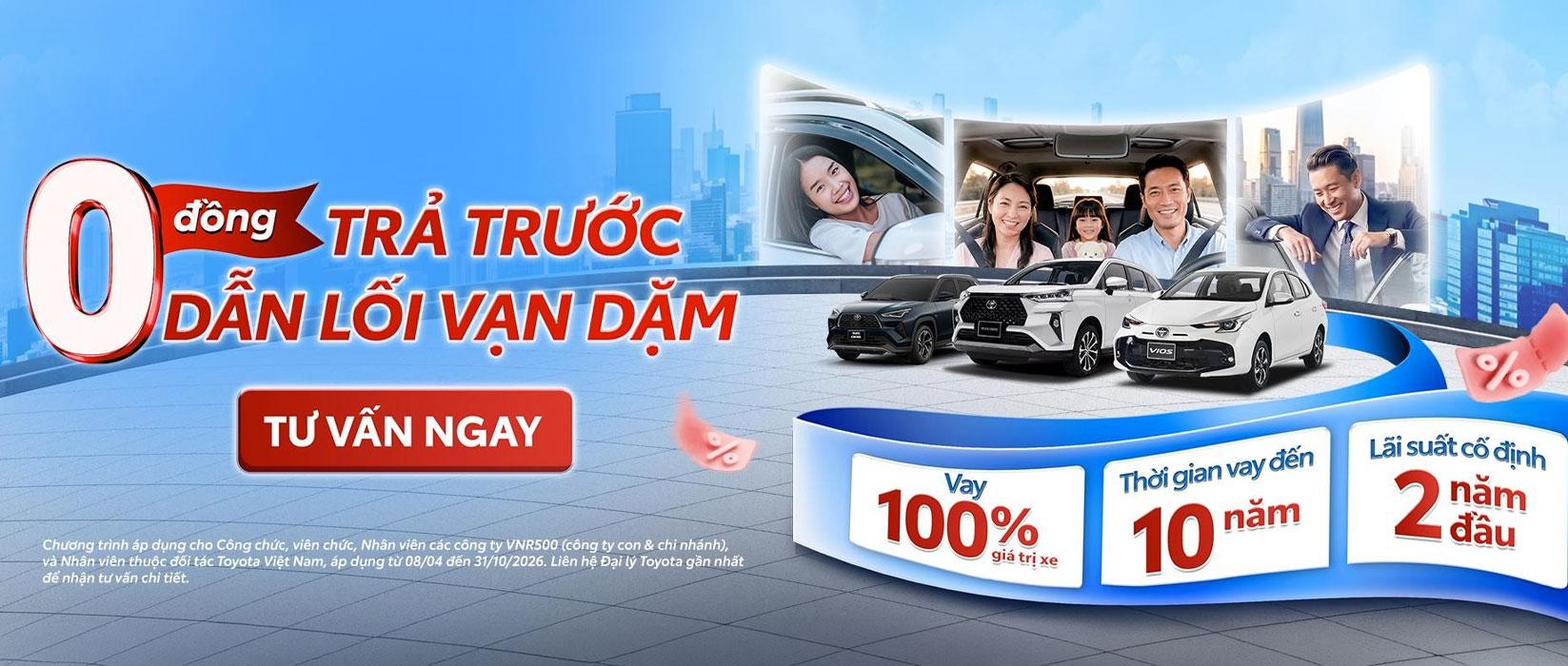 Với mong muốn đồng hành cùng Quý khách hàng trong hành trình nâng cao chất lượng cuộc sống, mở ra nhiều bước tiến mới, TFSVN giới thiệu chương trình vay đặc biệt Trả Trước 0 Đồng.