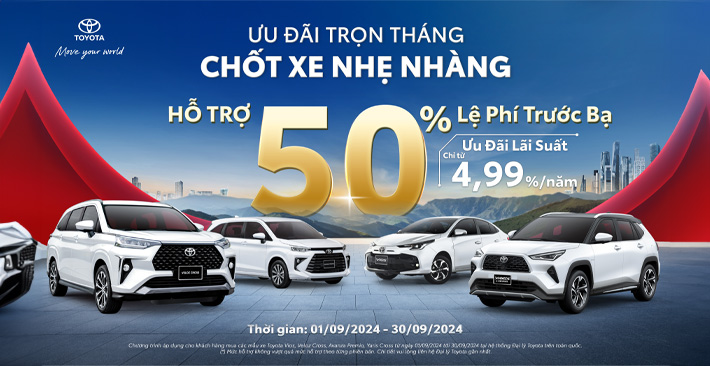 Vios, Veloz Cross, Avanza Premio và Yaris Cross Nhận Thêm Ưu Đãi Kép Từ Toyota