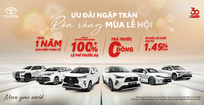Cơ hội sở hữu xe Toyota với mức hỗ trợ lên đến 153 triệu đồng