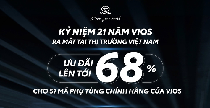 ƯU ĐÃI GIẢM GIÁ PHỤ TÙNG DÀNH CHO XE VIOS