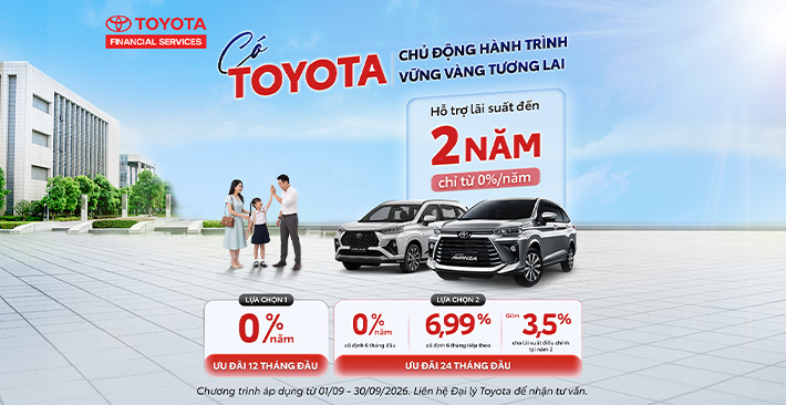 Veloz Cross & Avanza Premio ưu đãi lãi suất từ 0%/năm trong tháng 9/2026