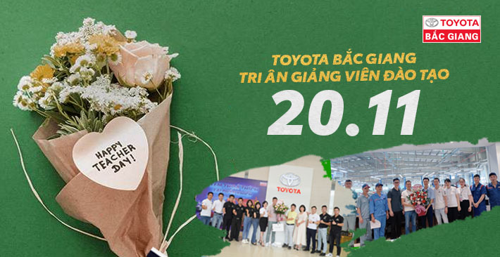 Toyota Bắc Giang tri ân giảng viên đào tạo nhân dịp 20/11