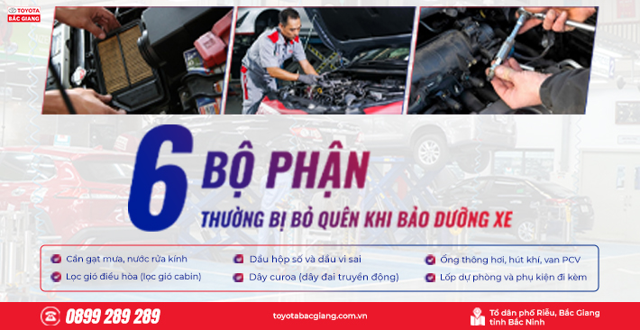 6 bộ phận thường bị bỏ quên khi bảo dưỡng ô tô