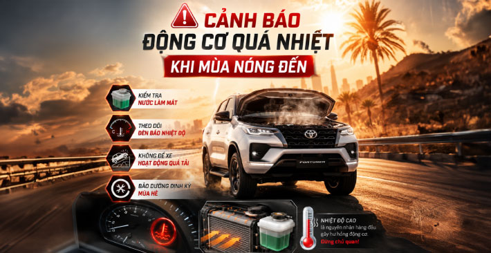 Cảnh Báo Động Cơ Quá Nhiệt Mùa Nóng & Cách Xử Lý 