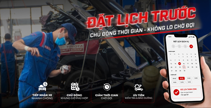 Đặt Lịch Trước – Chủ Động Thời Gian, Không Lo Chờ Đợi Tại Toyota Bắc Giang