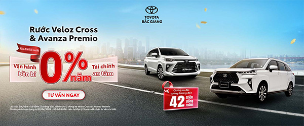 Ưu đãi lãi suất 0%/năm khi mua Veloz Cross và Avanza Premio tháng 4/2026