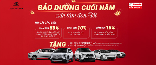 Khuyến Mãi Dịch Vụ Tháng 12 – Toyota Bắc Giang