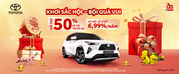 Ưu đãi đầu năm khi mua xe Toyota trong tháng 1/2025