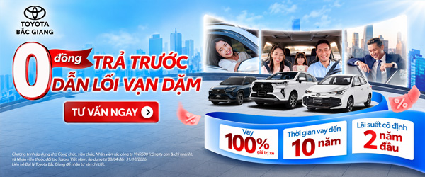 Cơ hội vàng sở hữu xe Toyota với 0 đồng trả trước