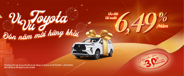 Sở Hữu Xe Toyota Mơ Ước với Lãi Suất Siêu Hấp Dẫn Chỉ Từ 6,49%