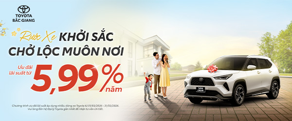 Ưu Đãi Lãi Suất Đặc Biệt Chỉ Từ 5,99% Cho Các Mẫu Xe Toyota