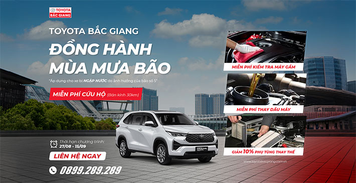 TOYOTA BẮC GIANG ĐỒNG HÀNH CÙNG KHÁCH HÀNG MÙA MƯA BÃO